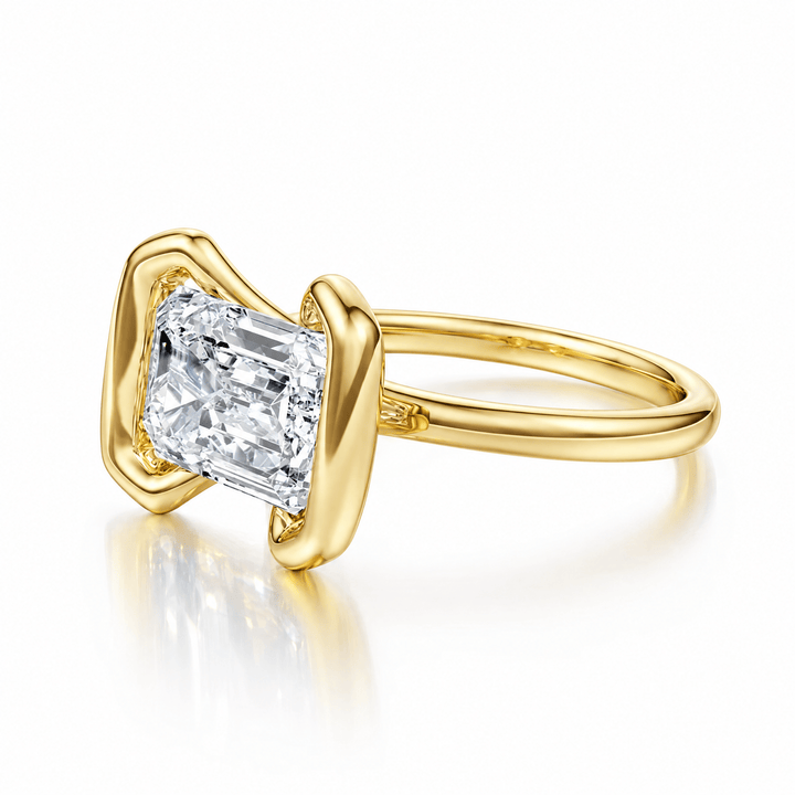 The Bowline Emerald Lab Diamond Engagement Ring in Ready Rings by 18 KARATS INC.