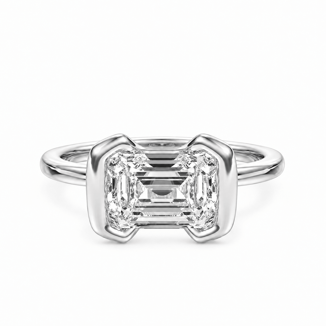The Bowline Emerald Lab Diamond Engagement Ring in Ready Rings by 18 KARATS INC.