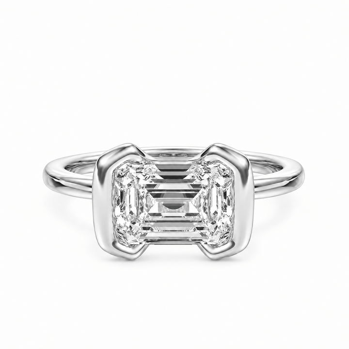 The Bowline Emerald Lab Diamond Engagement Ring in Ready Rings by 18 KARATS INC.
