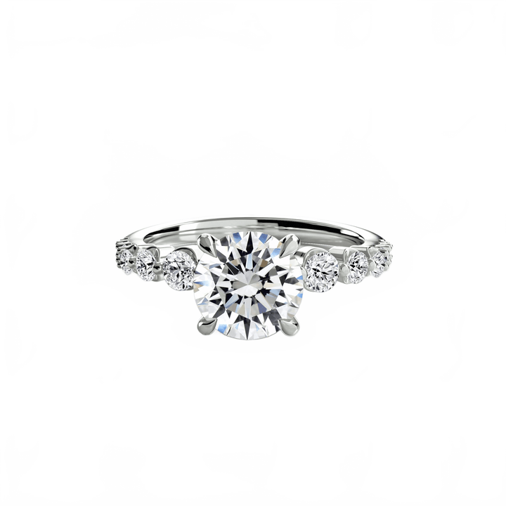 The Cascade Diamond Ring in setting by 18 KARATS