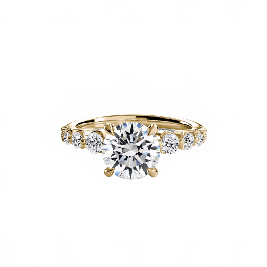 The Cascade Diamond Ring in setting by 18 KARATS