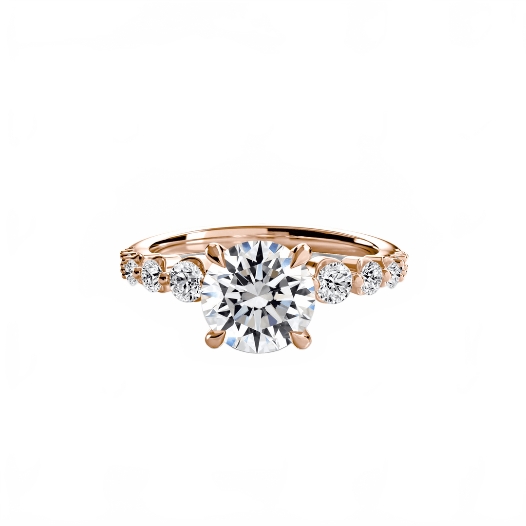 The Cascade Diamond Ring in setting by 18 KARATS