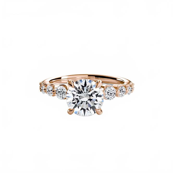 The Cascade Diamond Ring in setting by 18 KARATS