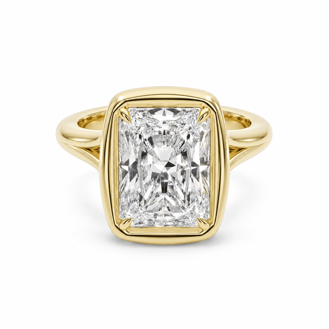 The Chunky Split Radiant Diamond Engagement Ring in Ring by 18 KARATS INC.