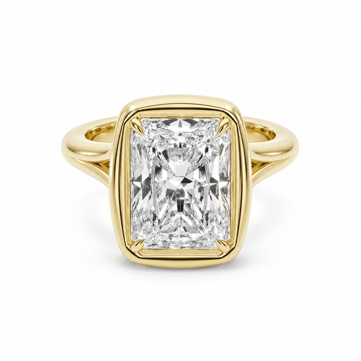 The Chunky Split Radiant Diamond Engagement Ring in Ring by 18 KARATS INC.