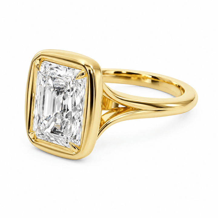 The Chunky Split Radiant Diamond Engagement Ring in Ring by 18 KARATS INC.