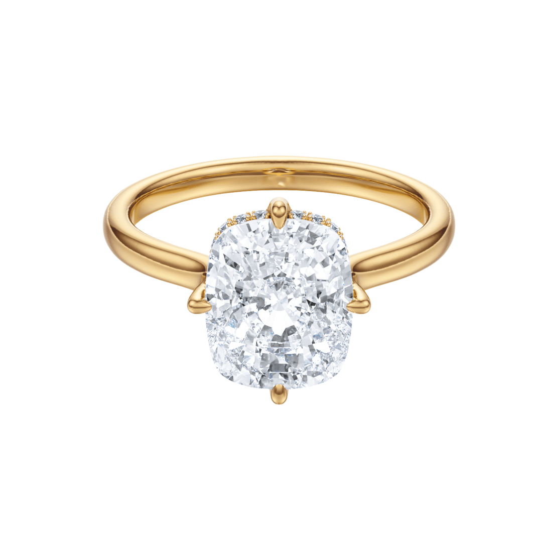 The Compass Prong Cushion Engagement Ring - R1030 in Ring by 18 KARATS INC.