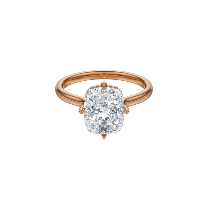 The Compass Prong Cushion Engagement Ring - R1030 in Ring by 18 KARATS