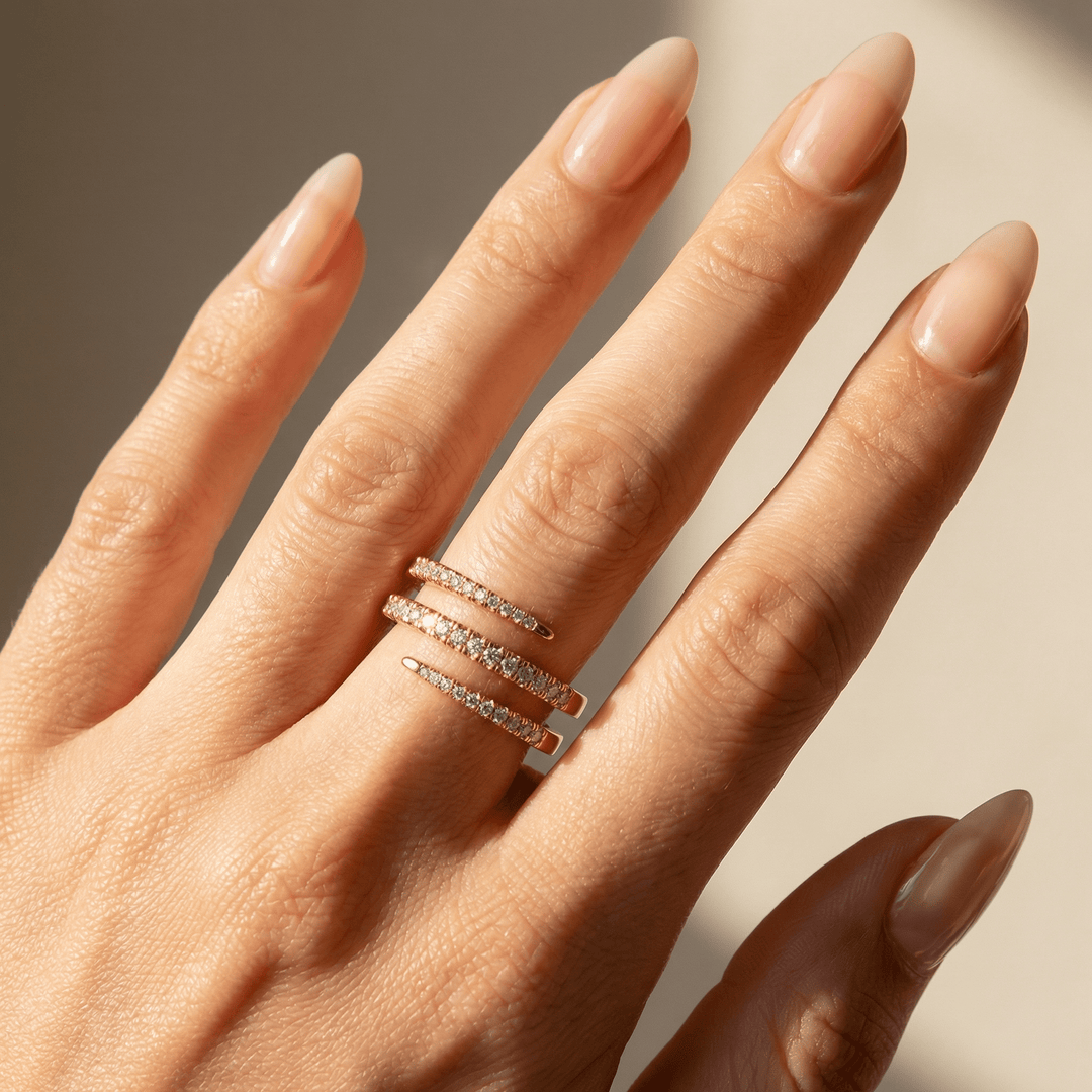 The Eternal Spiral Wedding Band - B1015 in Wedding Bands by 18 KARATS INC.
