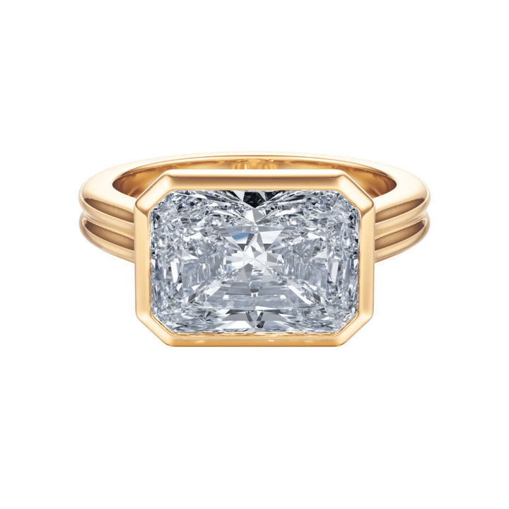 The Everline Bezel Radiant Diamond Engagement Ring - R1041 in Ring by 18 KARATS INC.