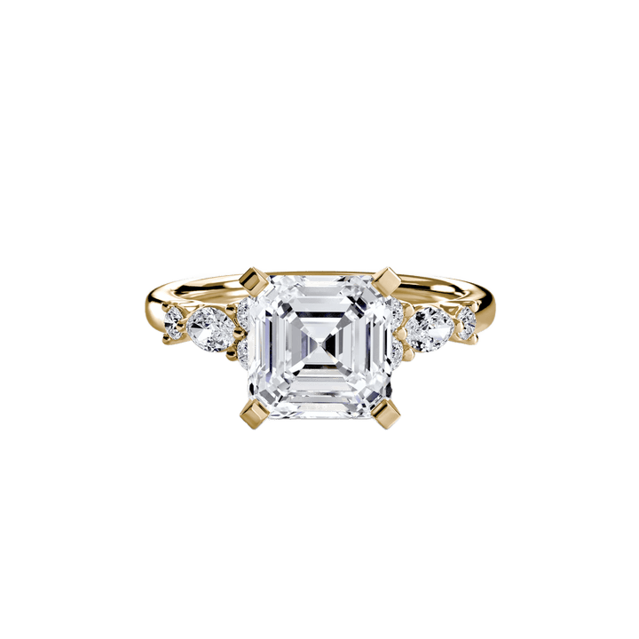 The Floral Accent Solitaire in setting by 18 KARATS