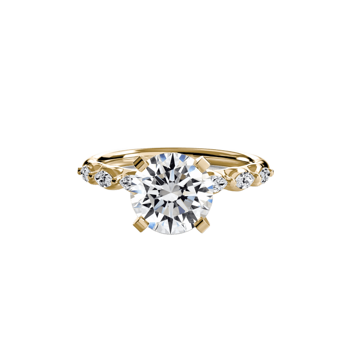 The Floral Accent Solitaire in setting by 18 KARATS