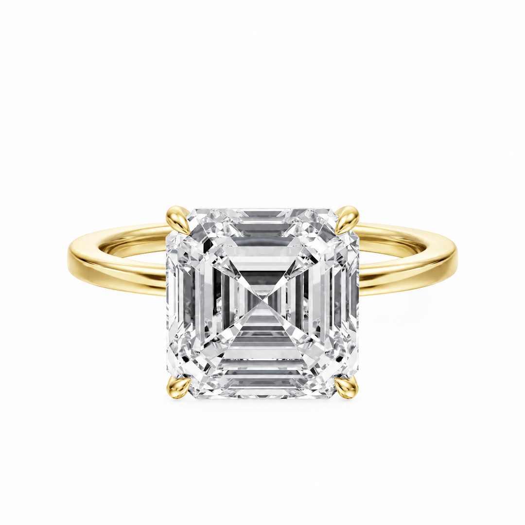 The Grace Asscher Lab Diamond Solitaire Engagement Ring in Ready Rings by 18 KARATS INC.