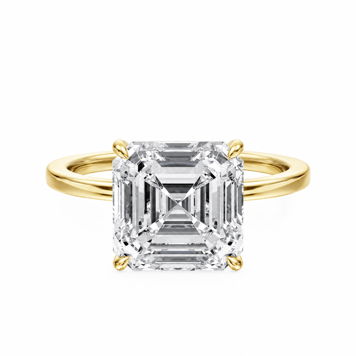 The Grace Asscher Lab Diamond Solitaire Engagement Ring in Ready Rings by 18 KARATS INC.