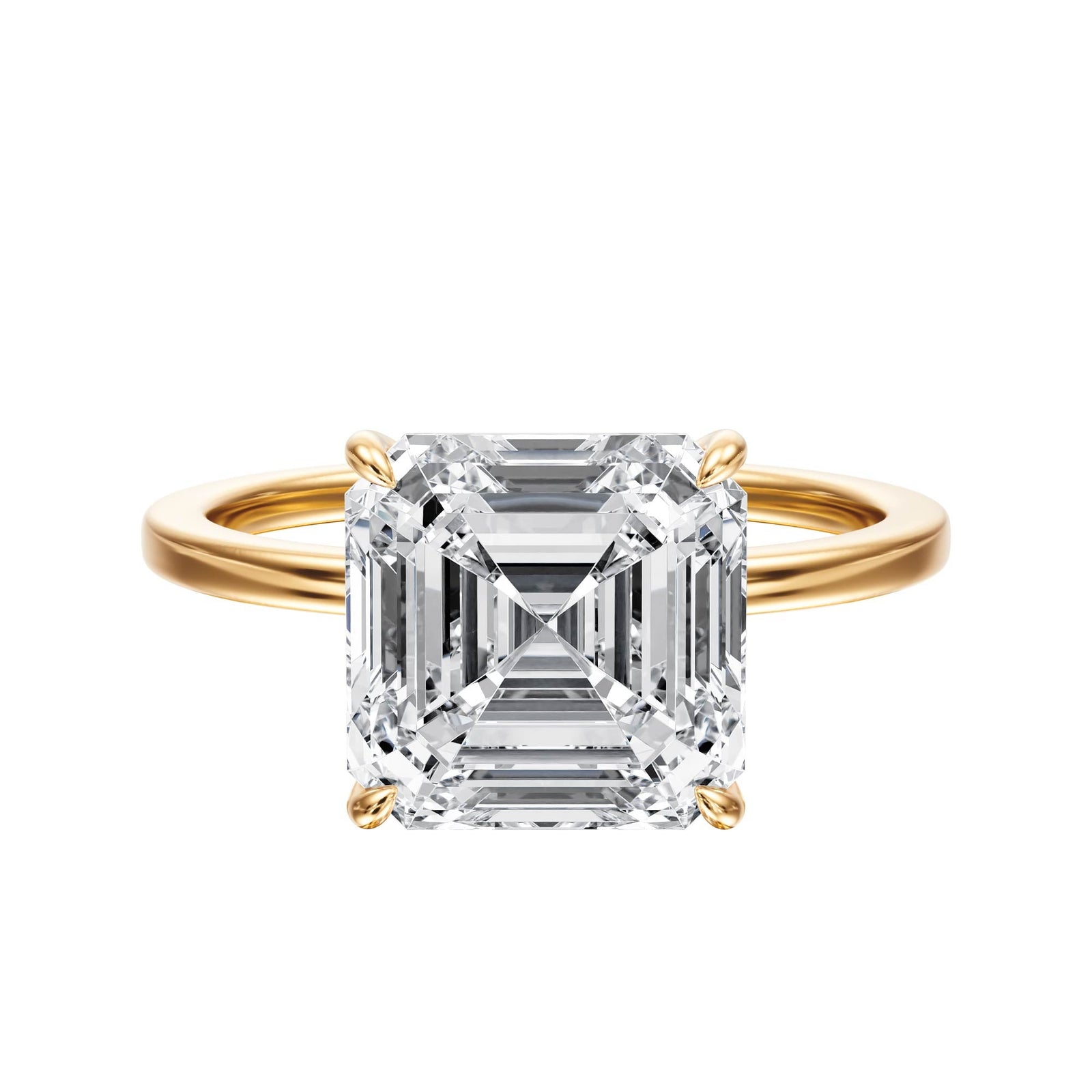 The Grace Asscher Solitaire Engagement Ring - R1045 in Ring by 18 KARATS INC.
