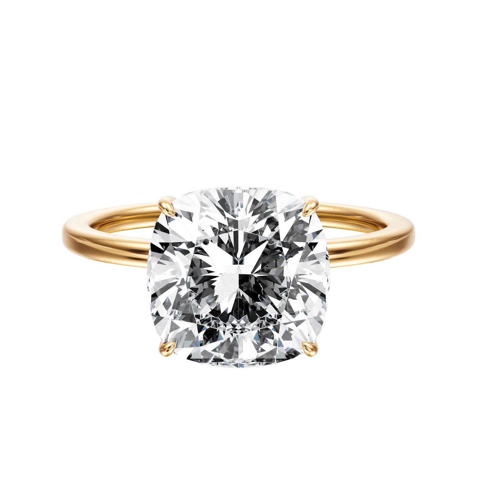 The Grace Cushion Solitaire Engagement Ring - R1047 in Ring by 18 KARATS INC.