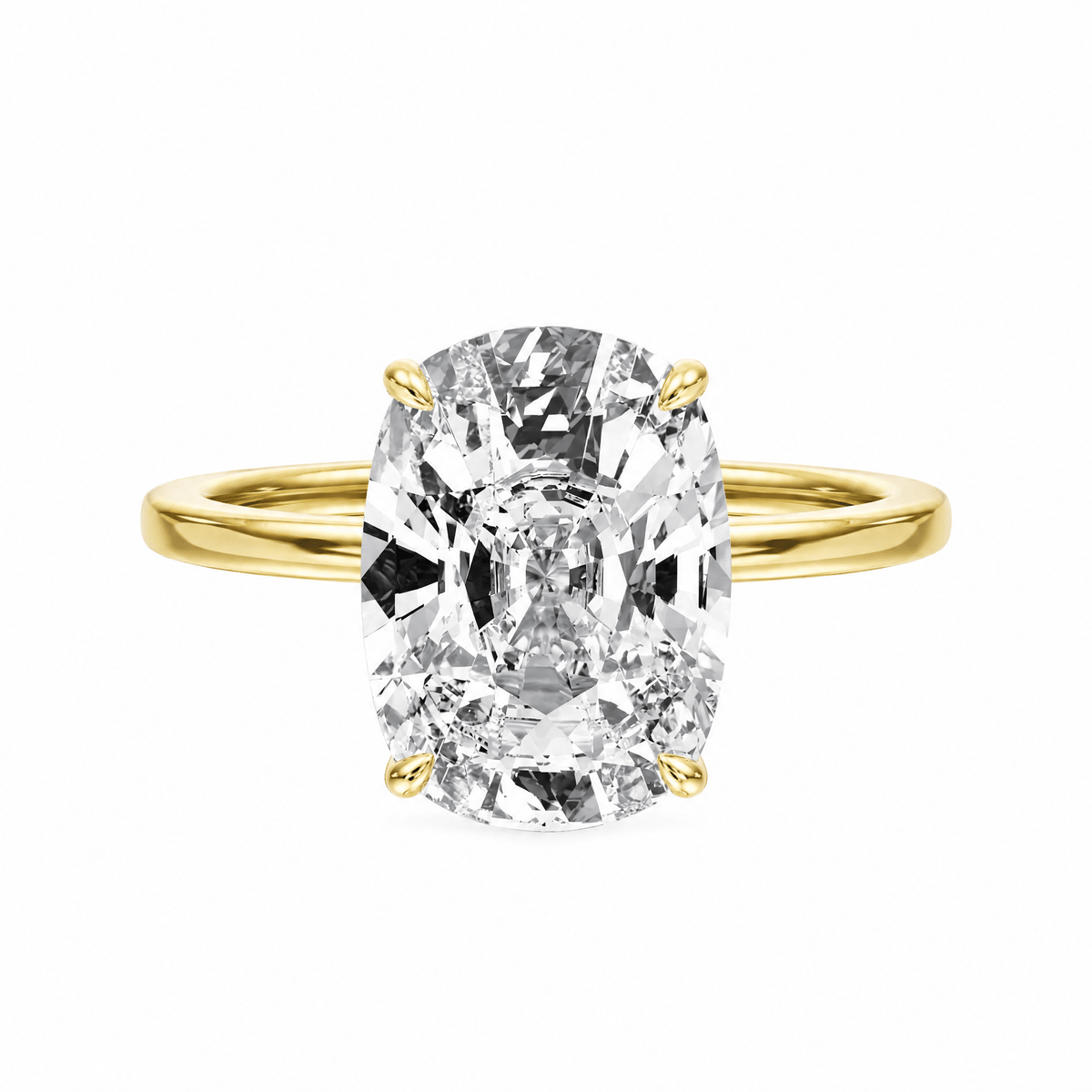 The Grace Elongated Cushion Solitaire Engagement Ring in Ring by 18 KARATS INC.