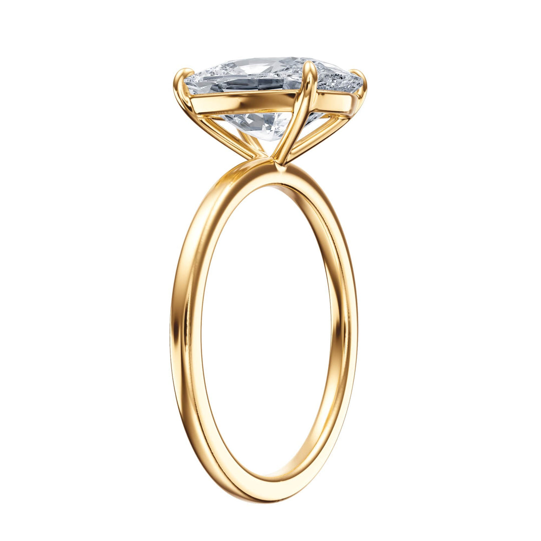The Grace Elongated Cushion Solitaire Engagement Ring - R1049 in Ring by 18 KARATS INC.
