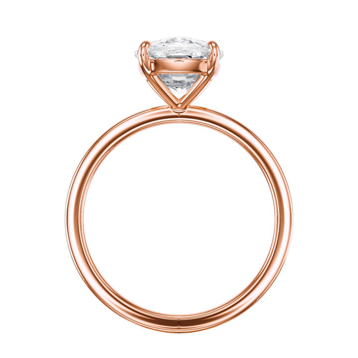The Grace Elongated Cushion Solitaire Engagement Ring - R1049 in Ring by 18 KARATS INC.