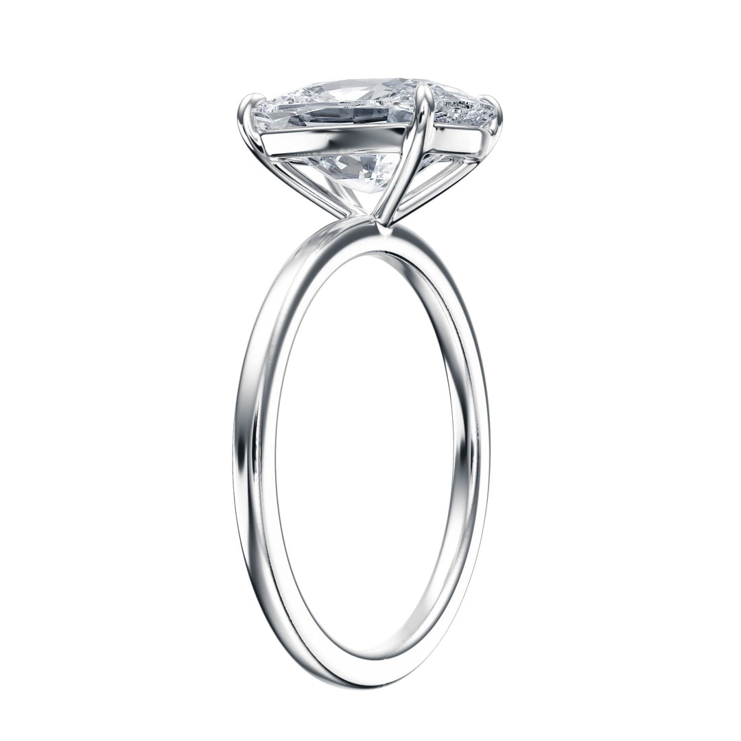 The Grace Elongated Cushion Solitaire Engagement Ring - R1049 in Ring by 18 KARATS INC.