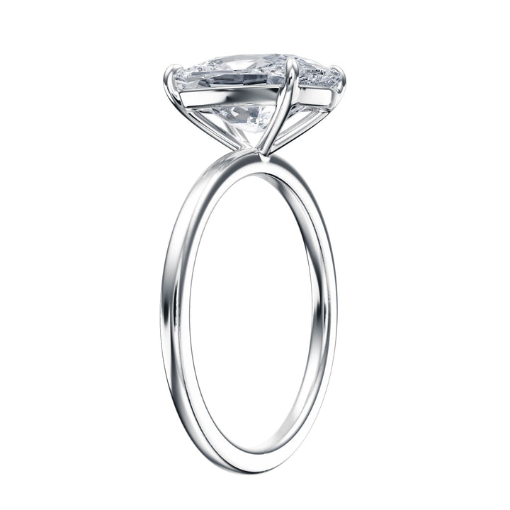 The Grace Elongated Cushion Solitaire Engagement Ring - R1049 in Ring by 18 KARATS INC.