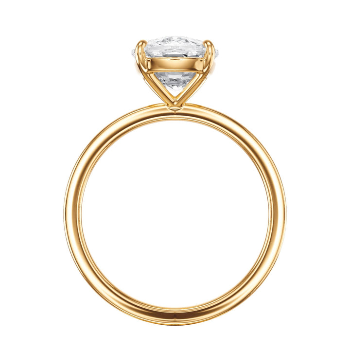 The Grace Elongated Cushion Solitaire Engagement Ring - R1049 in Ring by 18 KARATS INC.