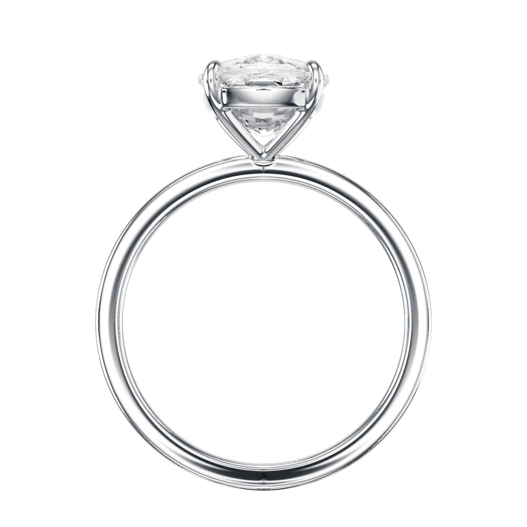 The Grace Elongated Cushion Solitaire Engagement Ring - R1049 in Ring by 18 KARATS INC.