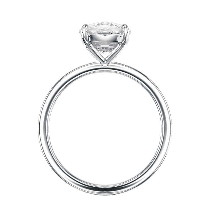 The Grace Elongated Cushion Solitaire Engagement Ring - R1049 in Ring by 18 KARATS INC.