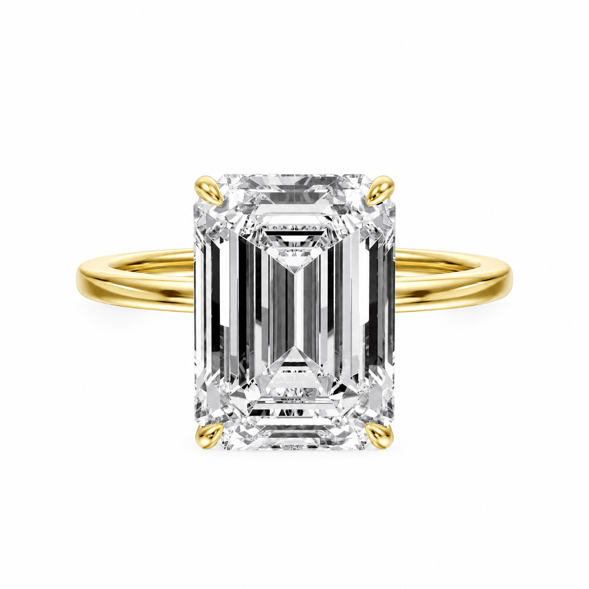The Grace Emerald Lab Diamond Engagement Ring in Ready Rings by 18 KARATS INC.