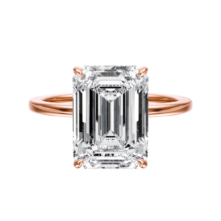 The Grace Emerald Solitaire Engagement Ring - R1046 in Ring by 18 KARATS INC.