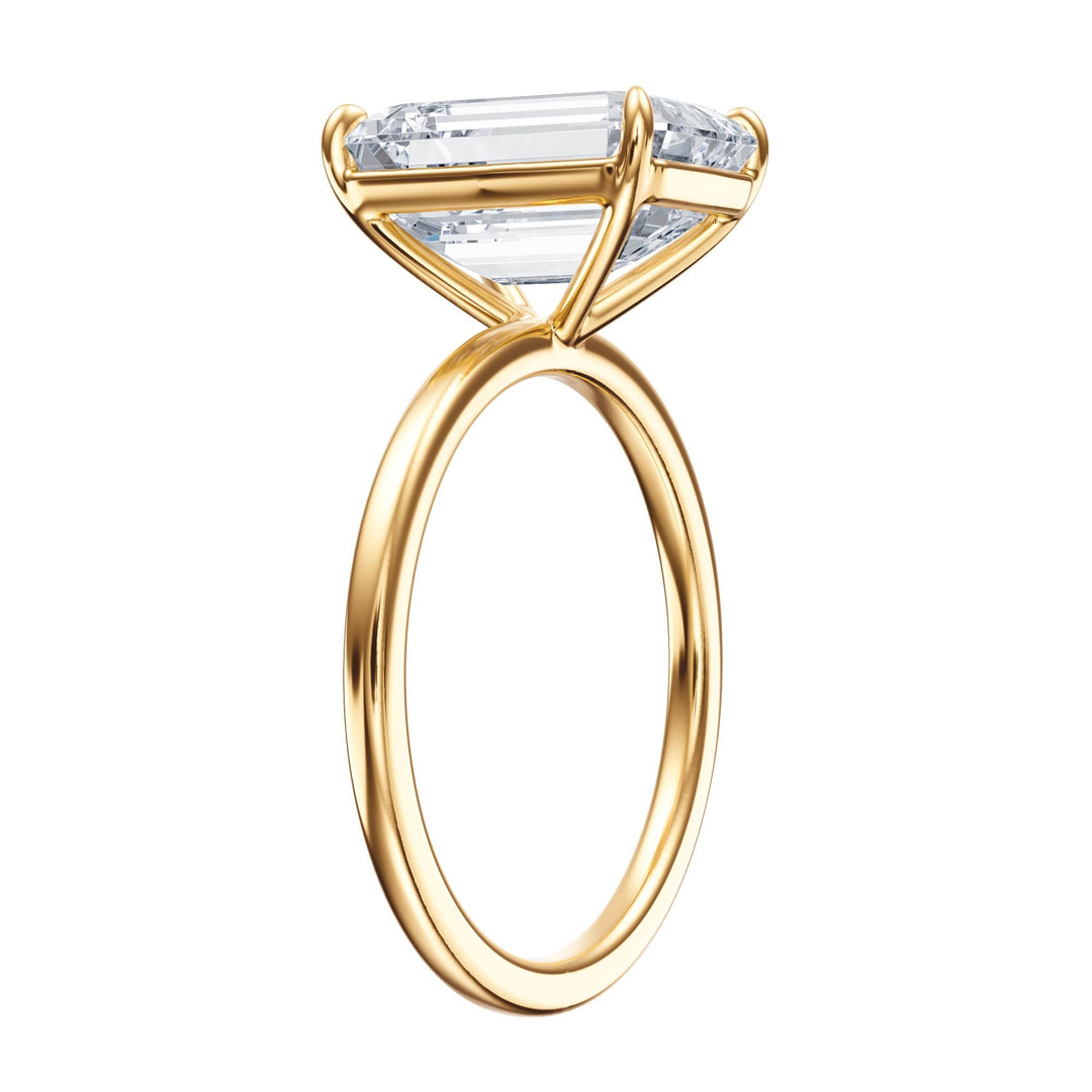 The Grace Emerald Solitaire Engagement Ring - R1046 in Ring by 18 KARATS INC.