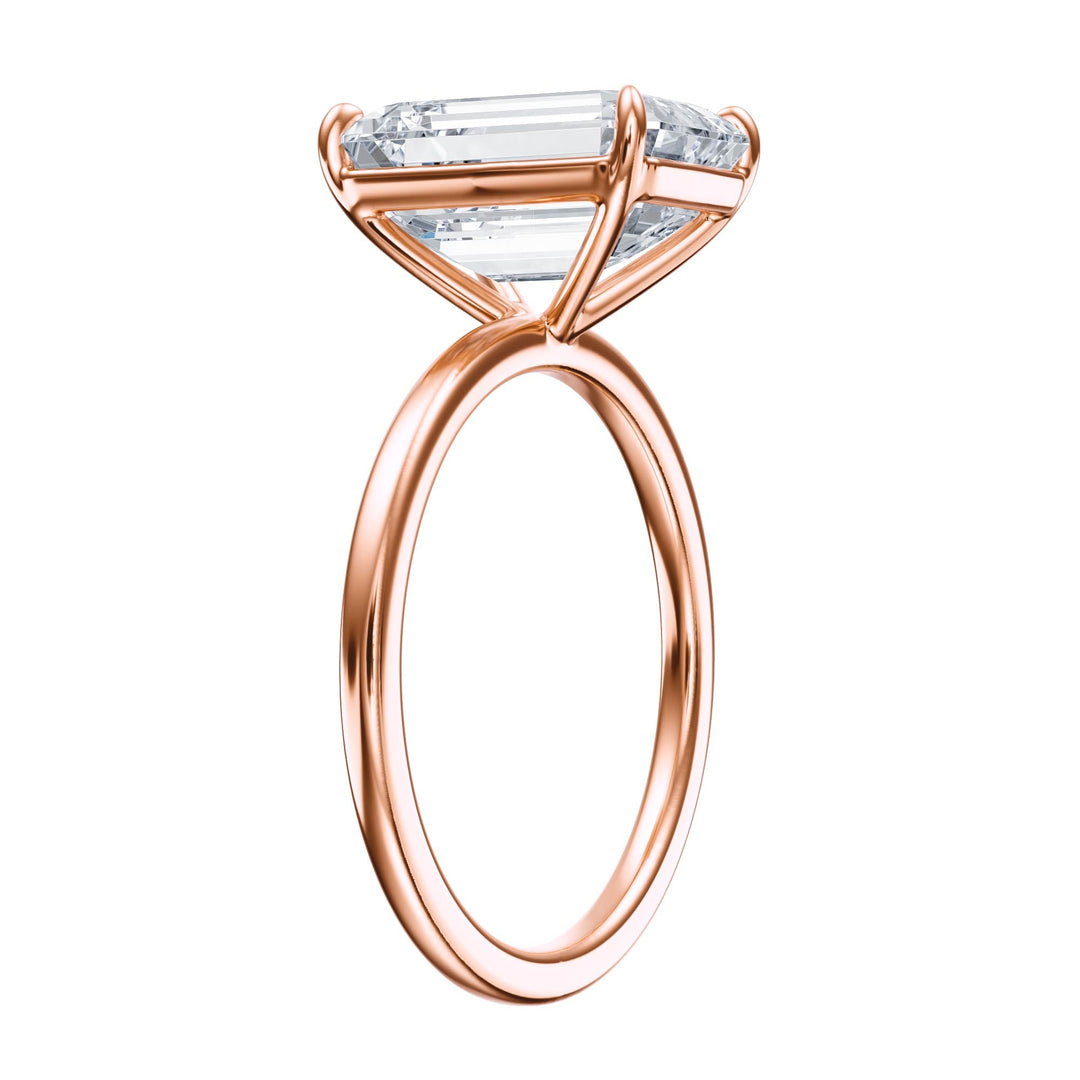 The Grace Emerald Solitaire Engagement Ring - R1046 in Ring by 18 KARATS INC.