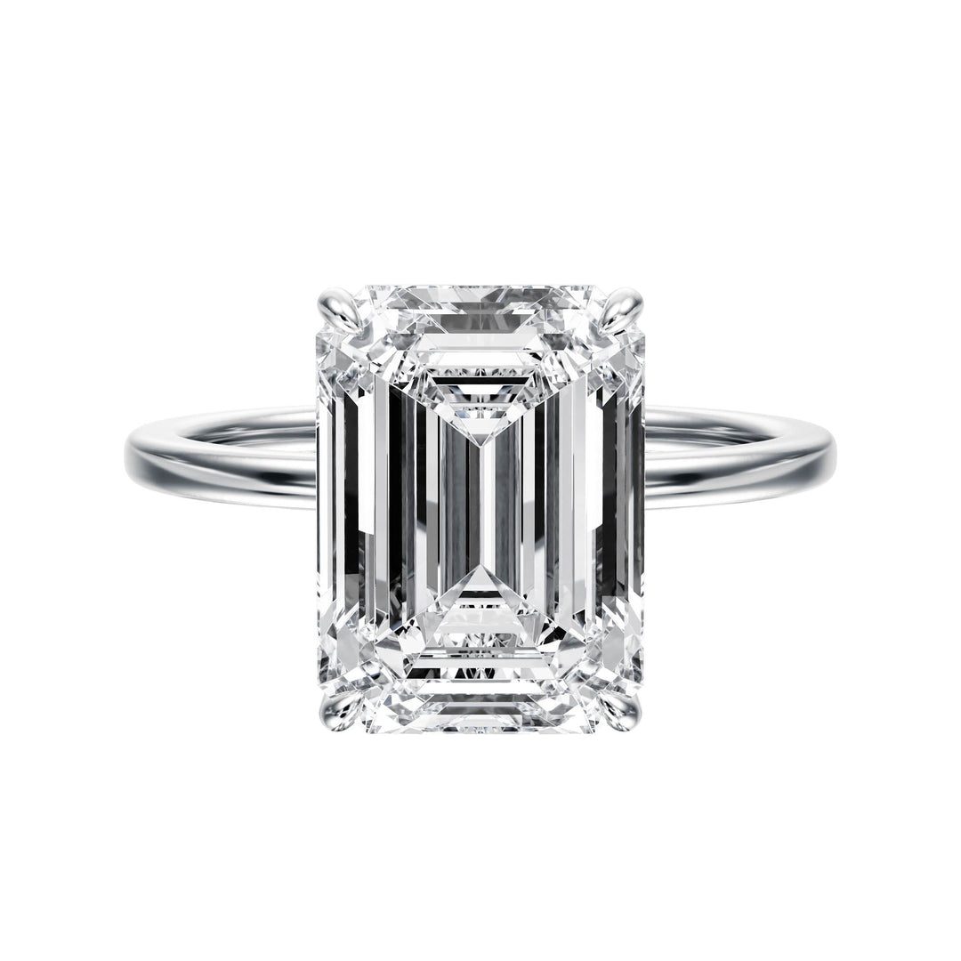 The Grace Emerald Solitaire Engagement Ring - R1046 in Ring by 18 KARATS INC.