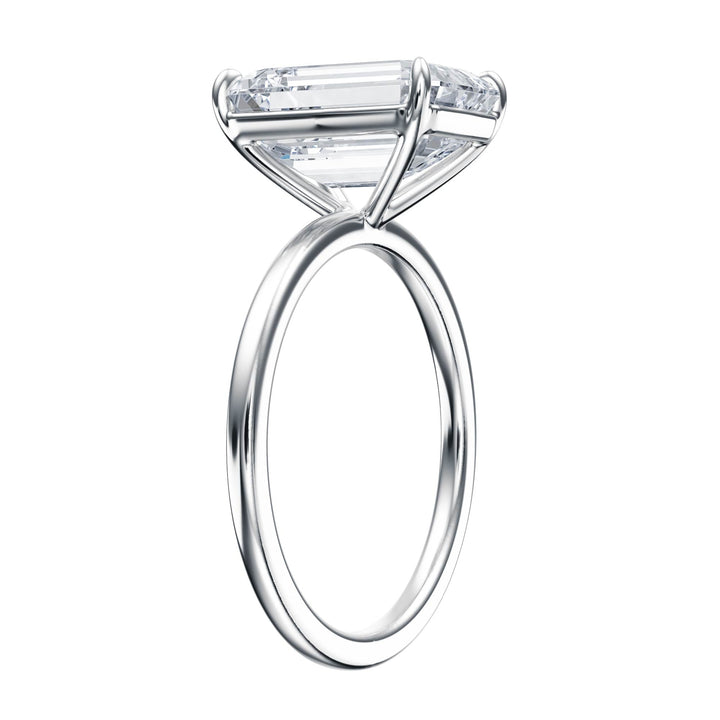 The Grace Emerald Solitaire Engagement Ring - R1046 in Ring by 18 KARATS INC.