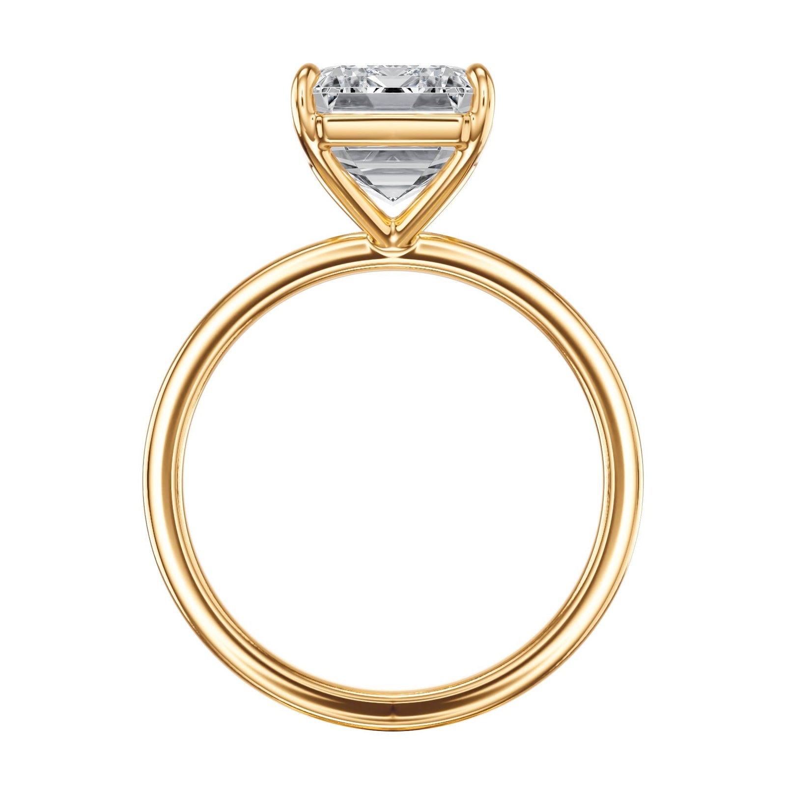 The Grace Emerald Solitaire Engagement Ring - R1046 in Ring by 18 KARATS INC.