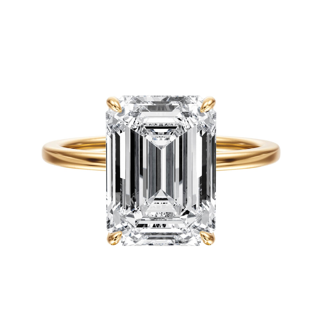 The Grace Emerald Solitaire Engagement Ring - R1046 in Ring by 18 KARATS INC.