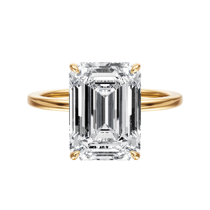 The Grace Emerald Solitaire Engagement Ring - R1046 in Ring by 18 KARATS INC.