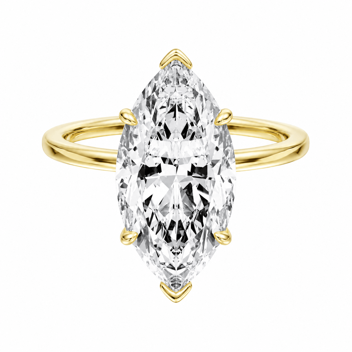 The Grace Marquise Lab Diamond Engagement Ring in Ready Rings by 18 KARATS INC.