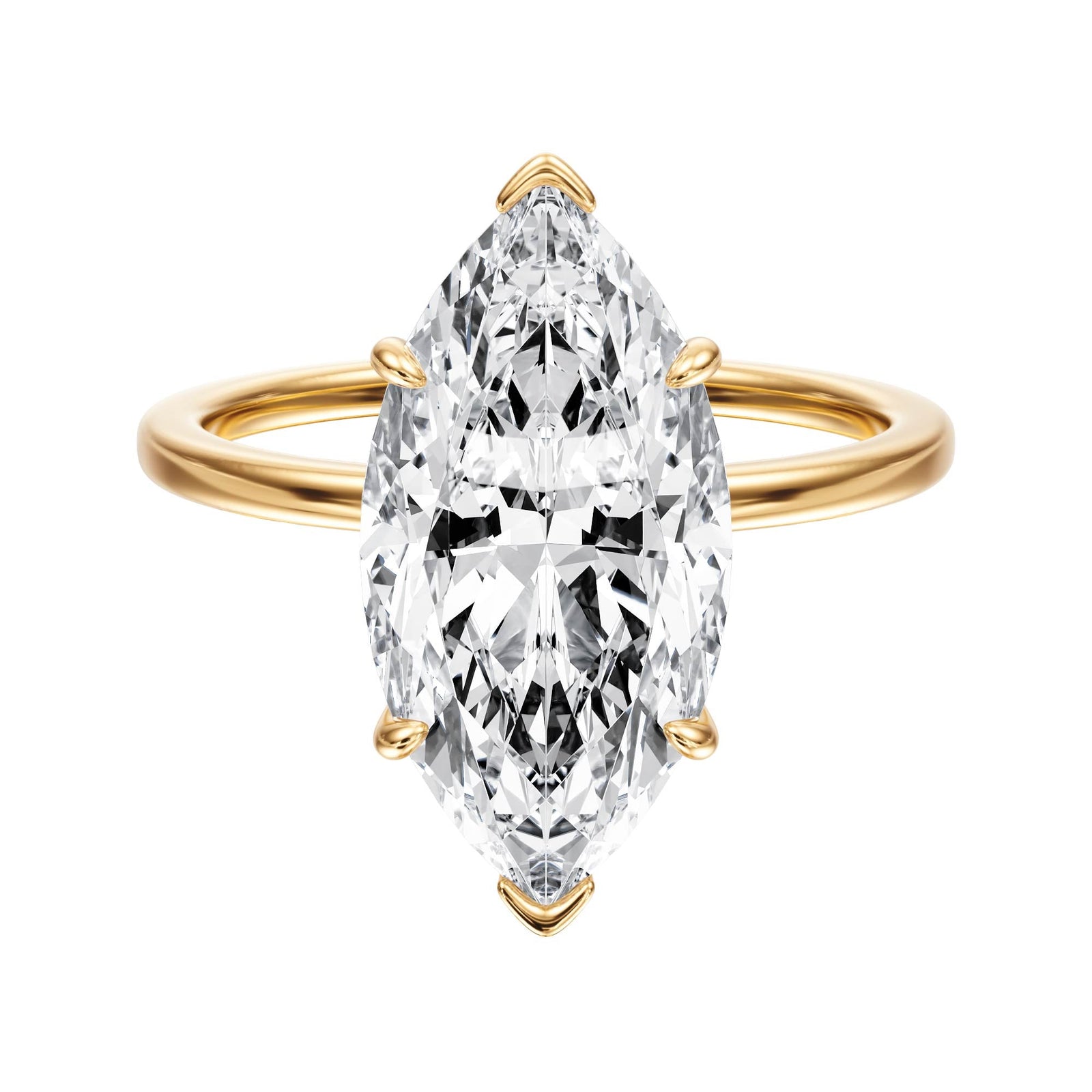 The Grace Marquise Lab Diamond Engagement Ring - R1011 in Ready Rings by 18 KARATS INC.