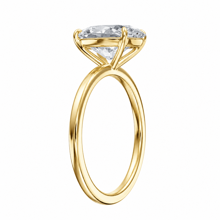 The Grace Oval Solitaire Engagement Ring in Ring by 18 KARATS INC.