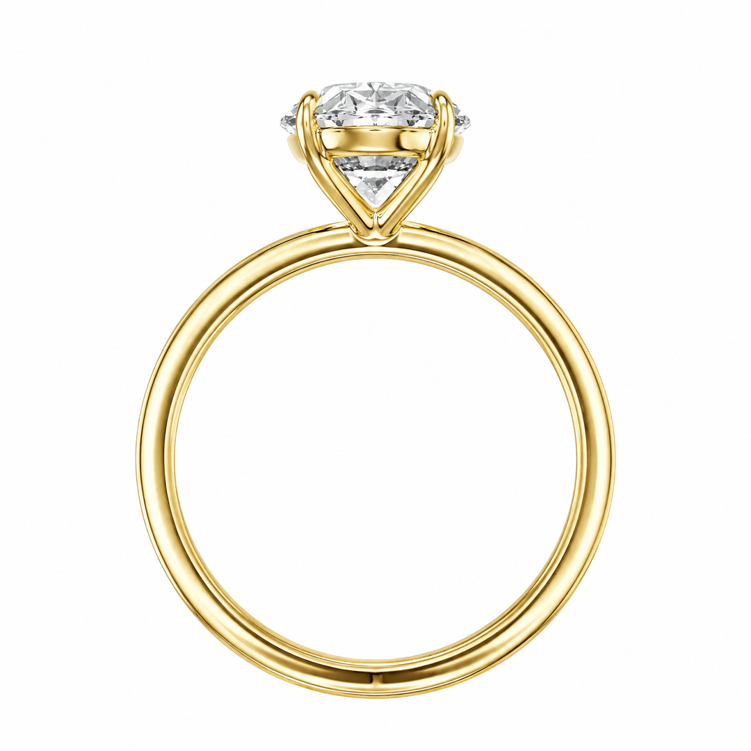 The Grace Oval Solitaire Engagement Ring in Ring by 18 KARATS INC.