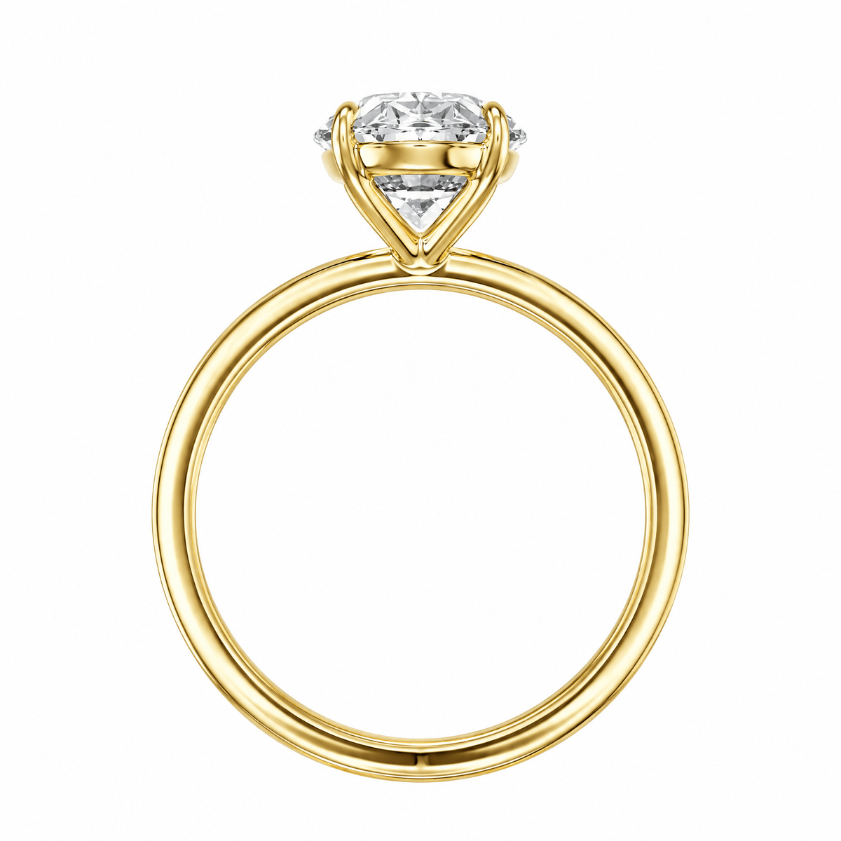 The Grace Oval Solitaire Engagement Ring in Ring by 18 KARATS INC.