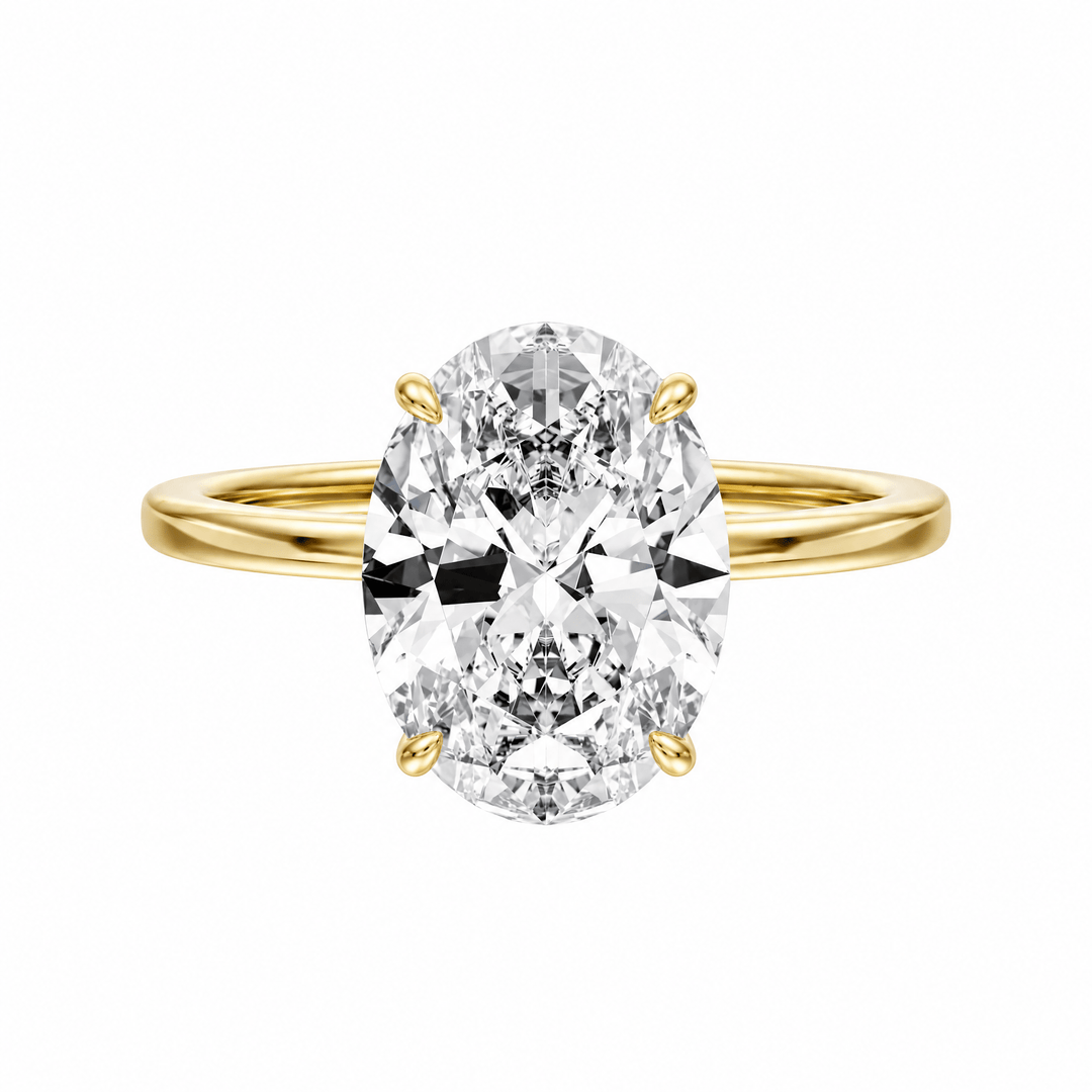 The Grace Oval Solitaire Engagement Ring in Ring by 18 KARATS INC.