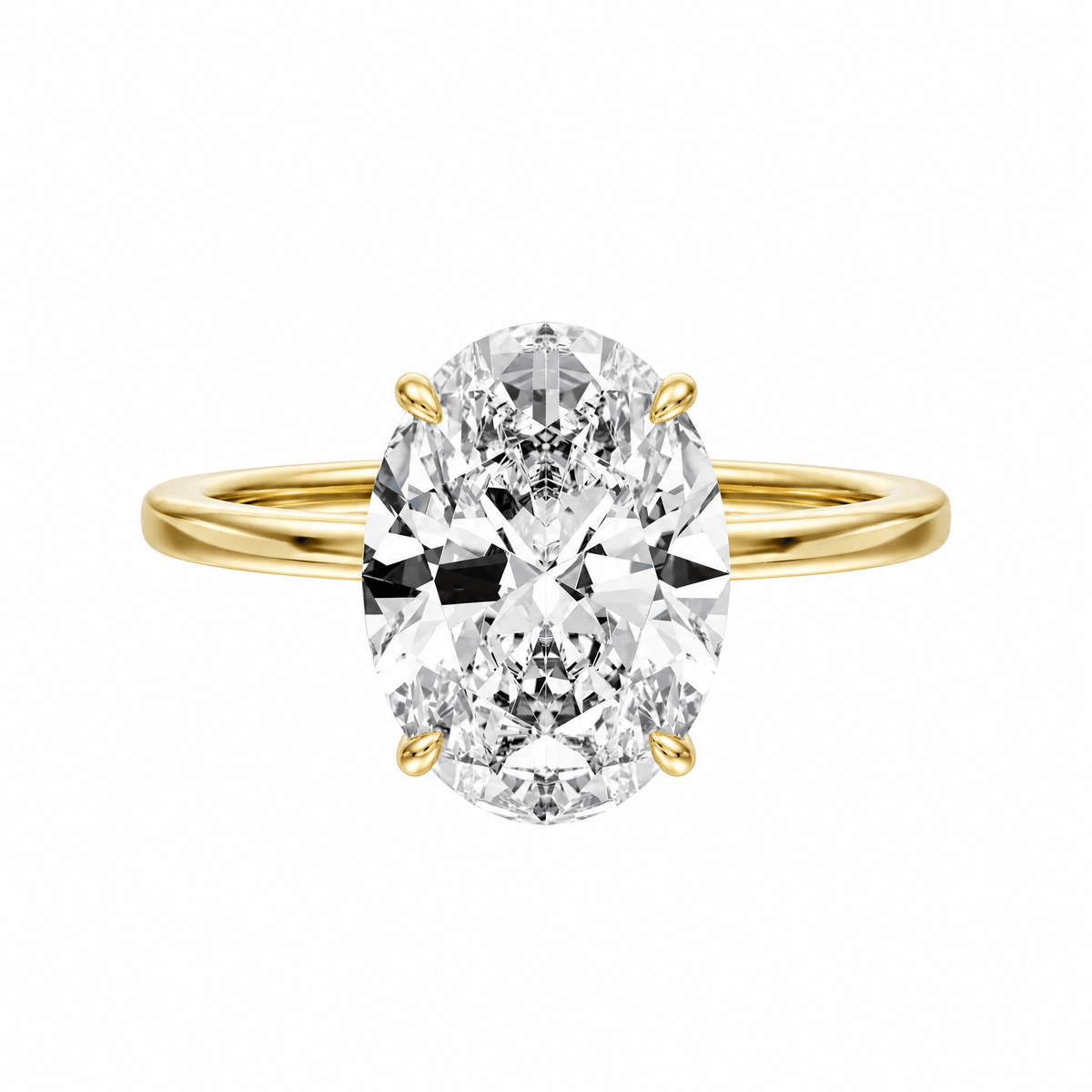 The Grace Oval Solitaire Engagement Ring in Ring by 18 KARATS INC.