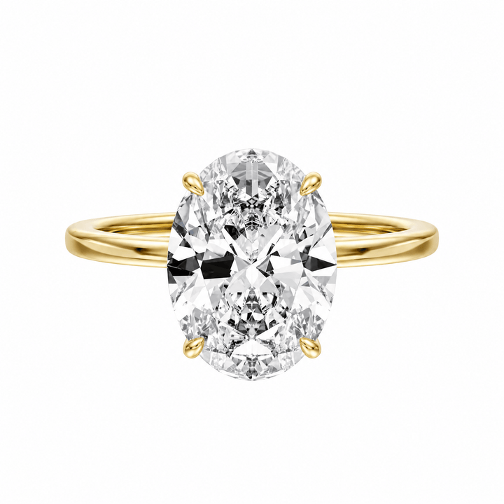 The Grace Oval Solitaire Engagement Ring in Ring by 18 KARATS INC.