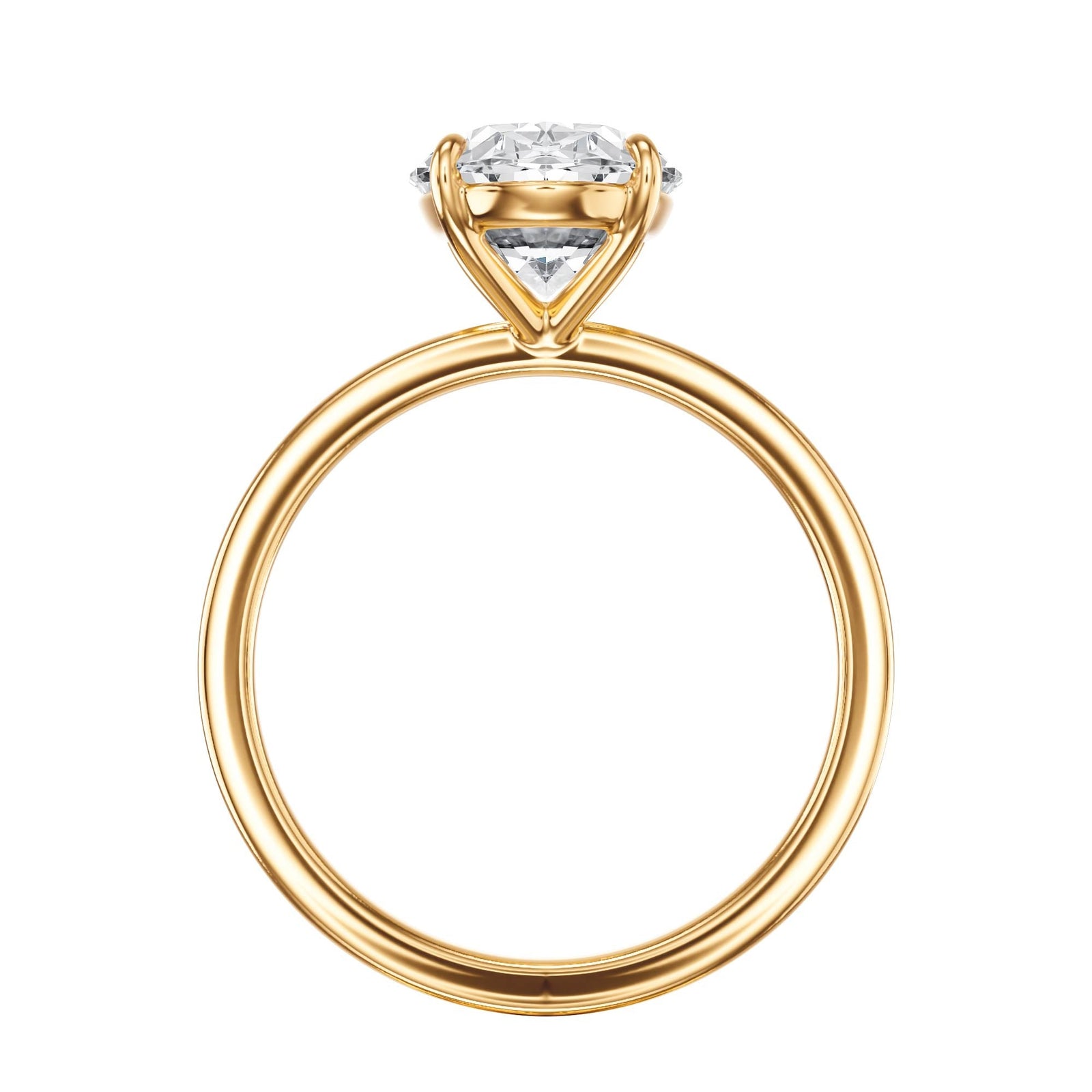 The Grace Oval Solitaire Engagement Ring - R1037 in Ring by 18 KARATS INC.