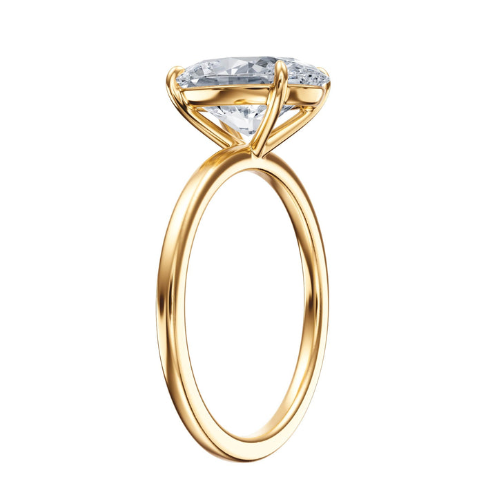 The Grace Oval Solitaire Engagement Ring - R1037 in Ring by 18 KARATS INC.