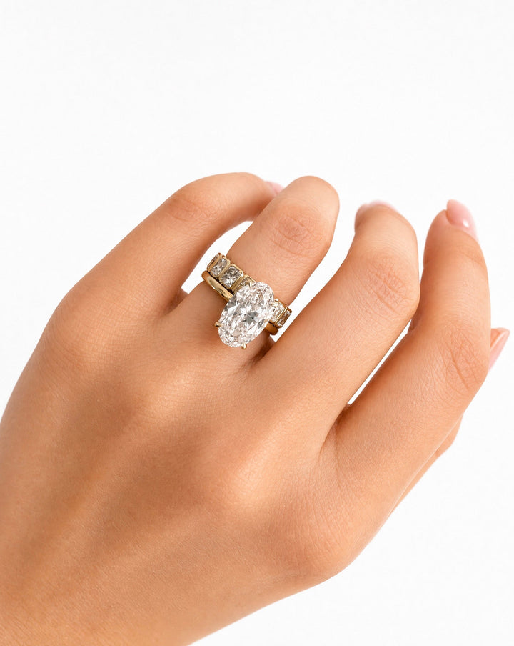 The Grace Oval Solitaire Engagement Ring - R1037 in Ring by 18 KARATS INC.