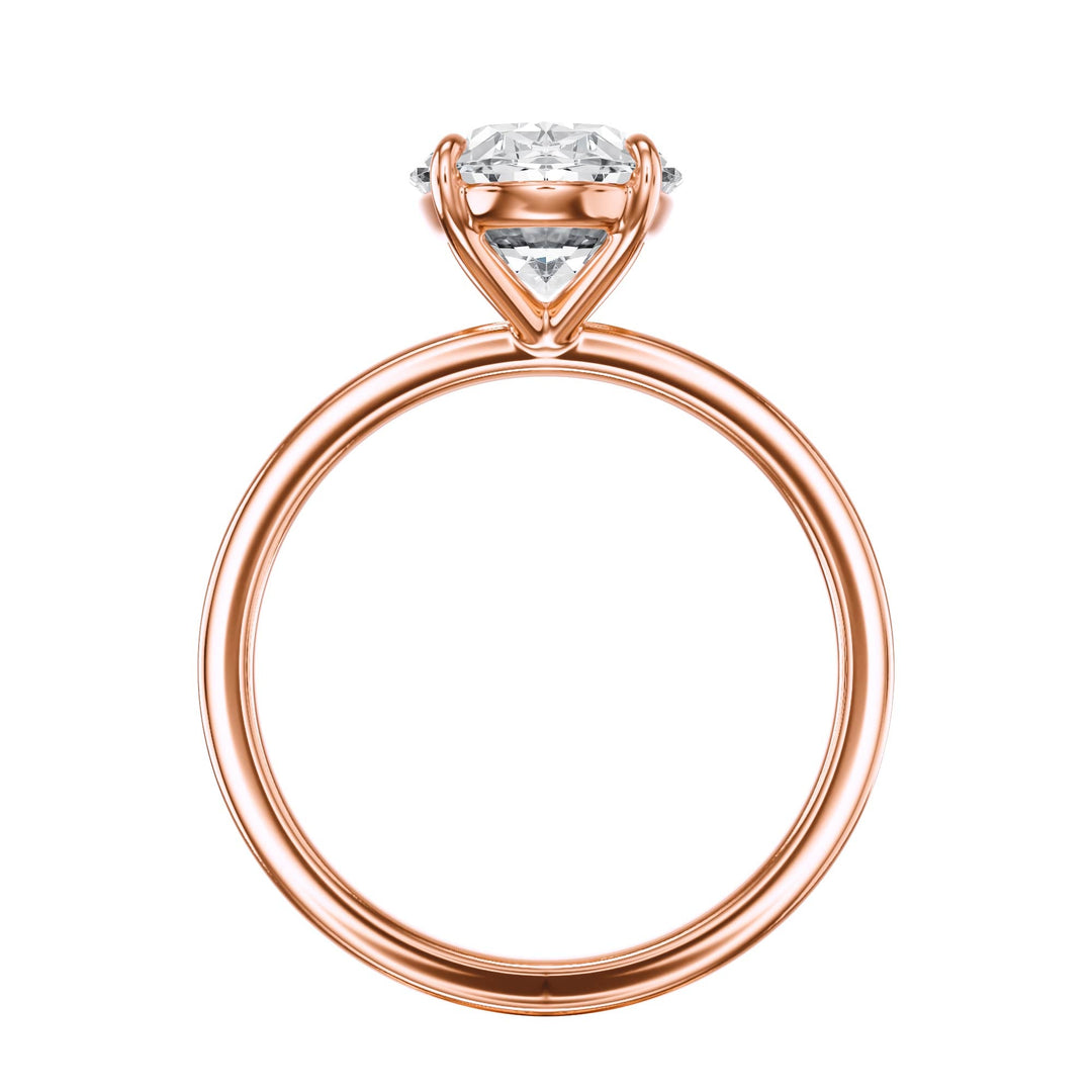 The Grace Oval Solitaire Engagement Ring - R1037 in Ring by 18 KARATS INC.