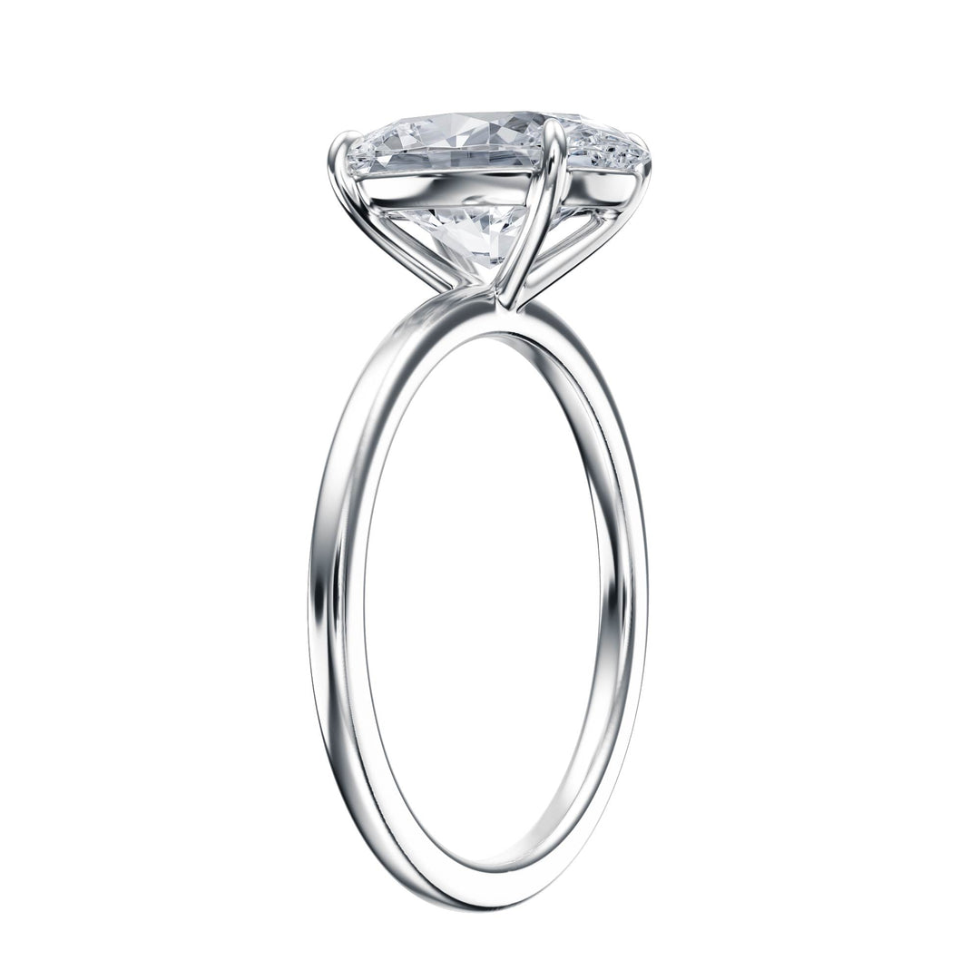 The Grace Oval Solitaire Engagement Ring - R1037 in Ring by 18 KARATS INC.